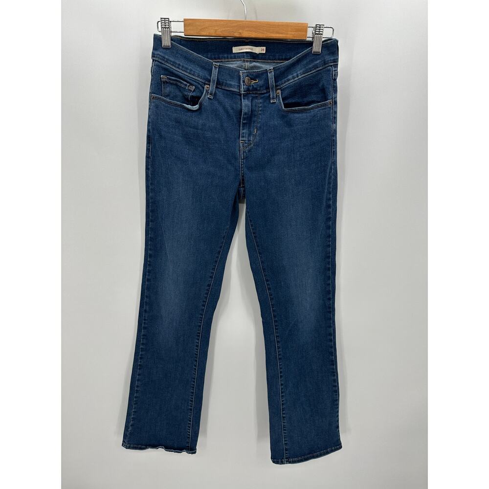 Levi's Curvy Bootcut Medium Wash Blue Cotton Blend Denim Jeans Women's Size 28
